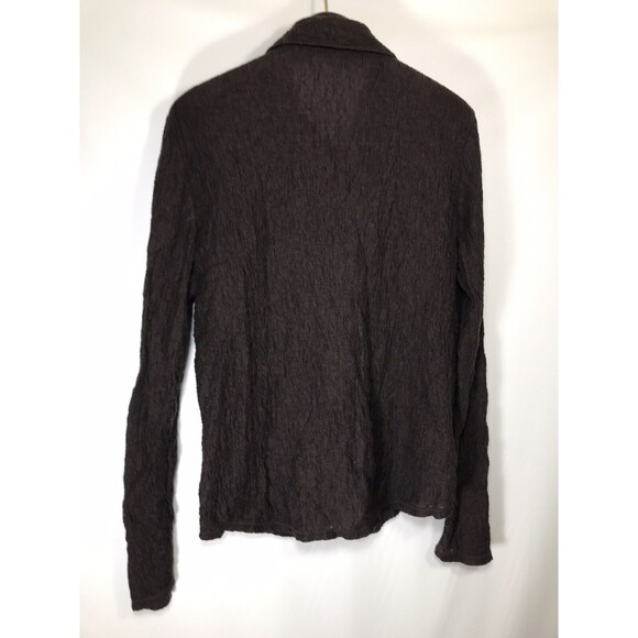 J Jill Shirt Womens Brown Medium Long Sleeve Pearl Snap Button - Picture 5 of 6